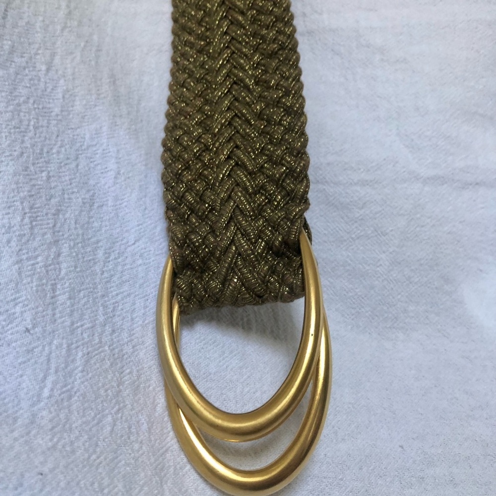 Vintage De Vecchi By Hamilton Hodge Gold Braid Statement Belt